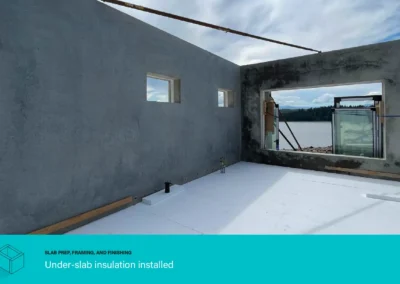 Under-slab insulation installed